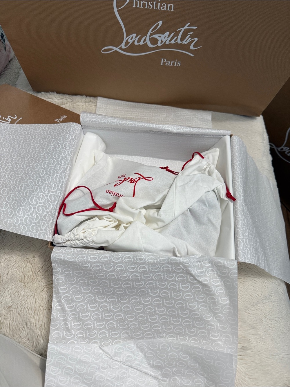 Christian Louboutin Brown Shoe Box and Bag - Picture 4 of 16